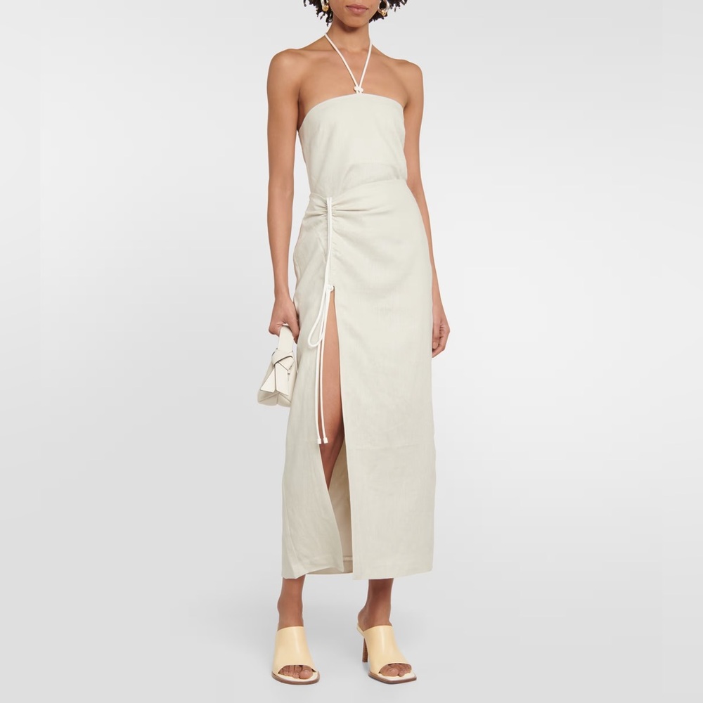 SIR Musee linen midi skirt